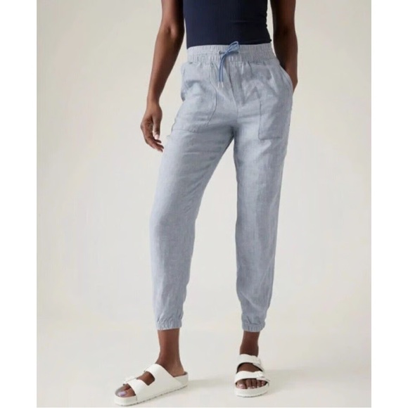 ATHLETA Cabo linen jogger chambray blue - Picture 1 of 10